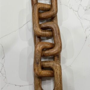 Rustic Brown Wooden Chain Wall Decor
